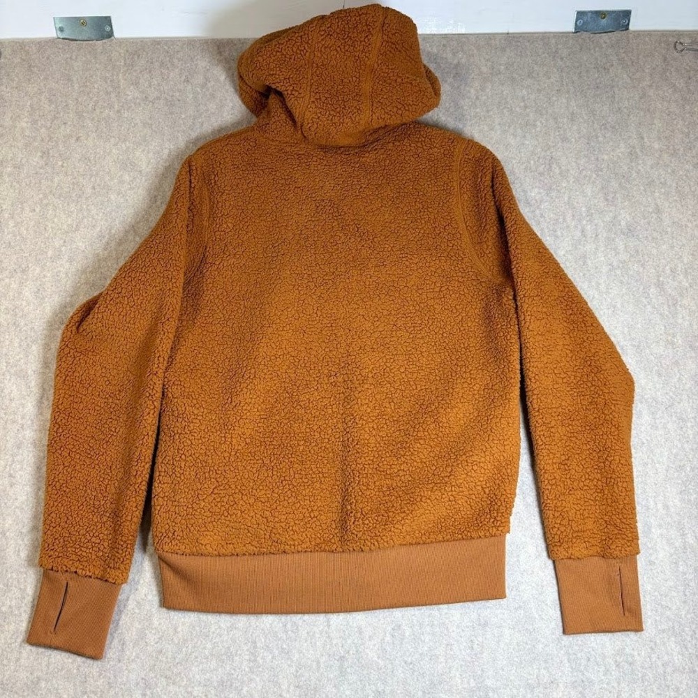 Athleta Tugga Sherpa Hoodie Womens Small Brown Polyester‎ Fleece Pullover Cozy - Picture 3 of 10